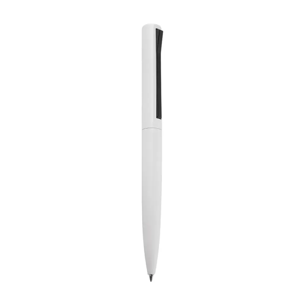 Caneta semimetal personalizada branca