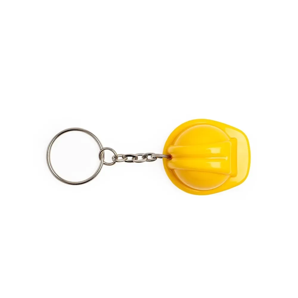 Chaveiro capacete EPI personalizado, tamanho grande, cor amarelo