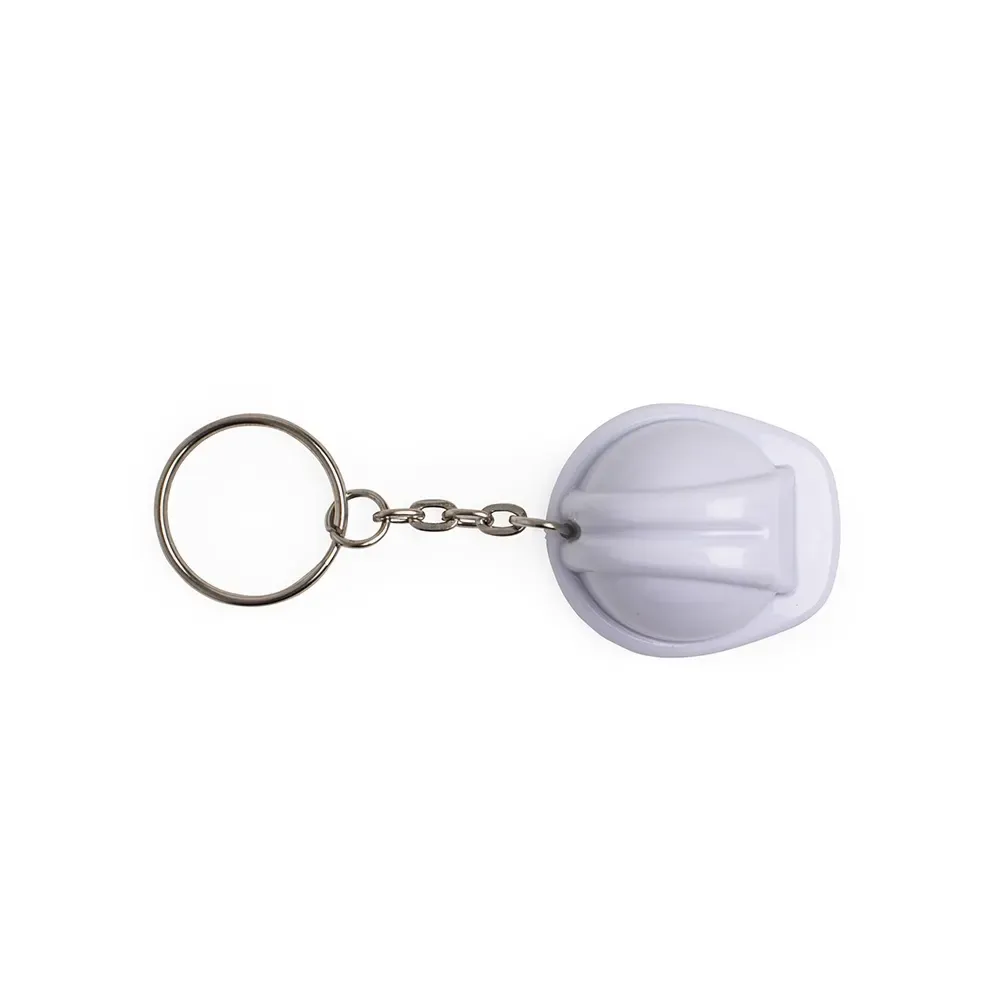 Chaveiro capacete EPI personalizado, tamanho grande, cor branco