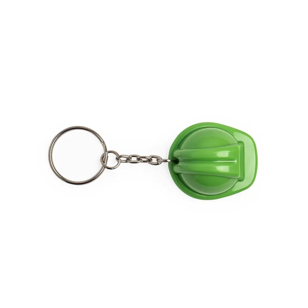 Chaveiro capacete EPI personalizado, tamanho grande, cor verde