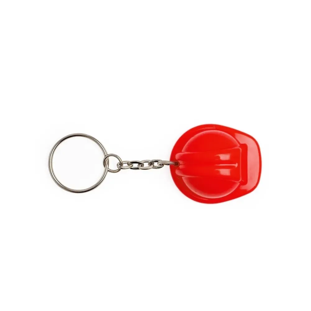 Chaveiro capacete EPI personalizado, tamanho grande, cor vermelho