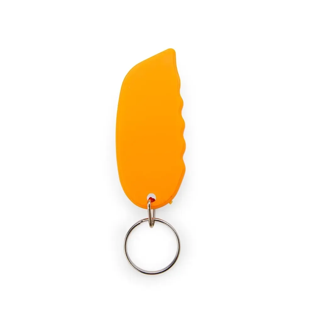 Chaveiro estilete personalizado com lâmina retrátil, cor laranja