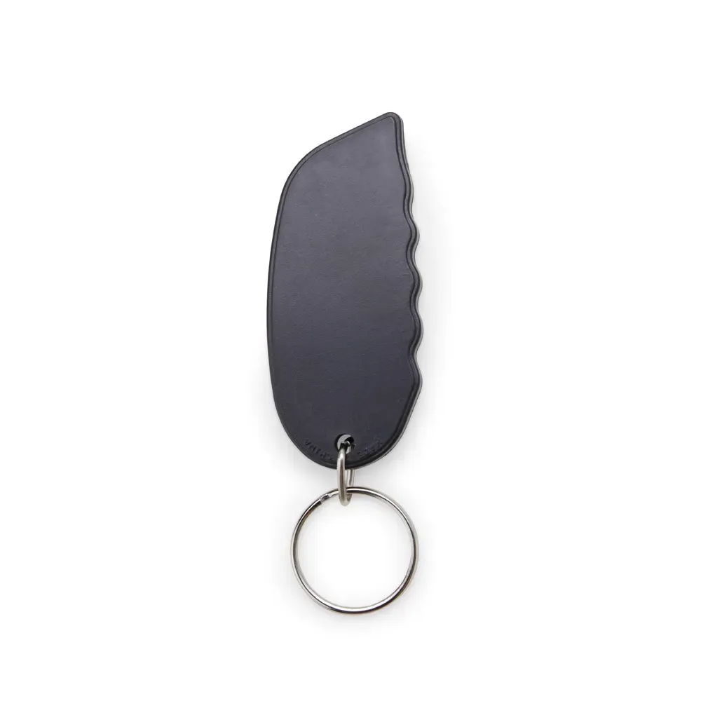 Chaveiro estilete personalizado com lâmina retrátil, cor preto