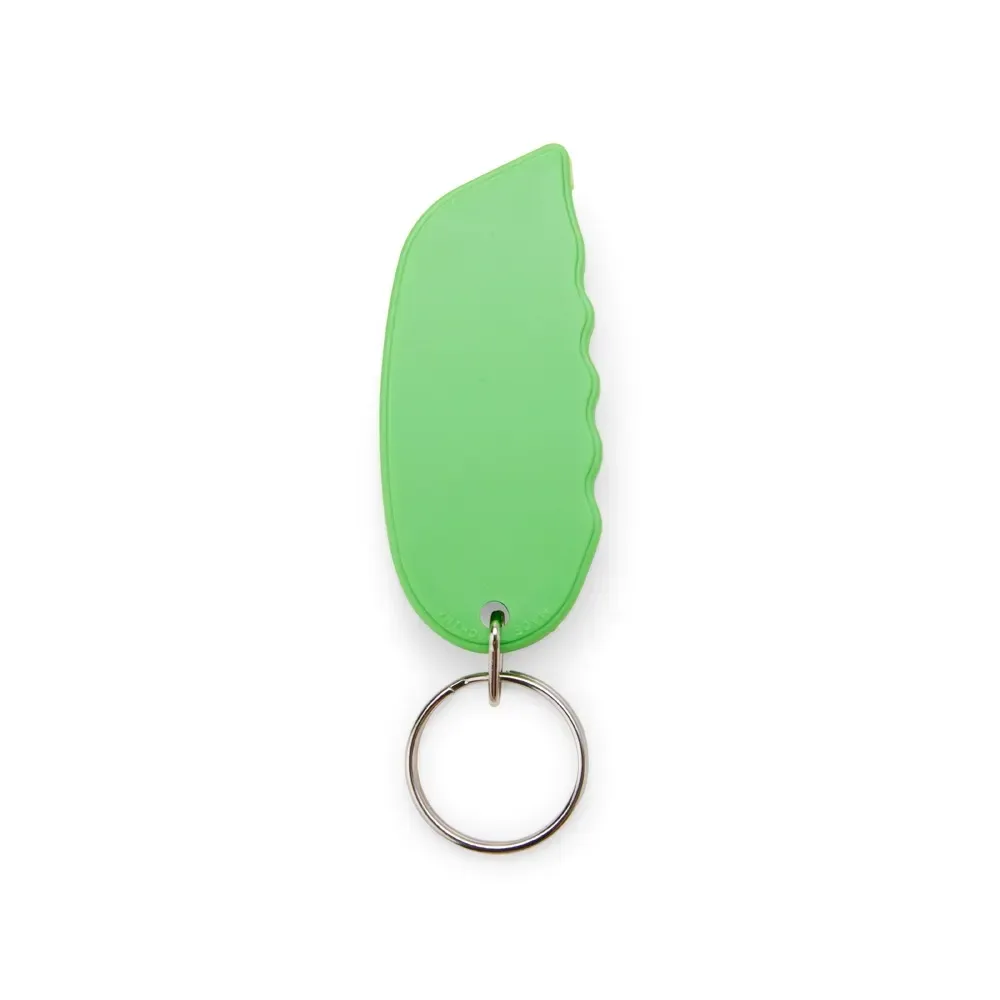 Chaveiro estilete personalizado com lâmina retrátil, cor verde