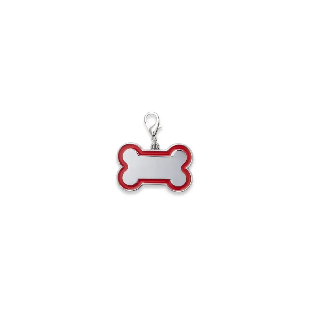 Chaveiro de identificação para pets personalizado, tamanho grande, cor vermelho