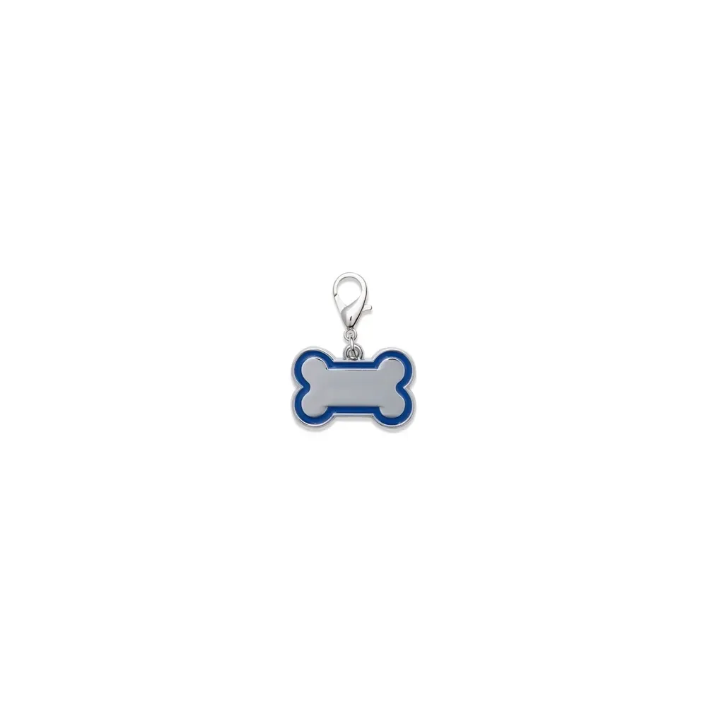 Chaveiro de identificação para pets personalizado, tamanho pequeno, cor azul escuro