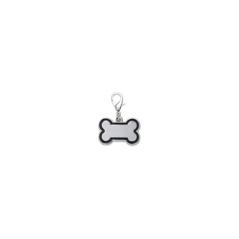 Chaveiro de identificação para pets personalizado, tamanho pequeno, cor preto