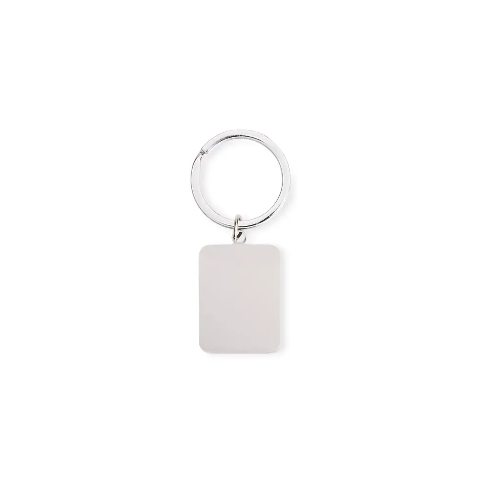 Chaveiro personalizado metálico espelhado, cor inox