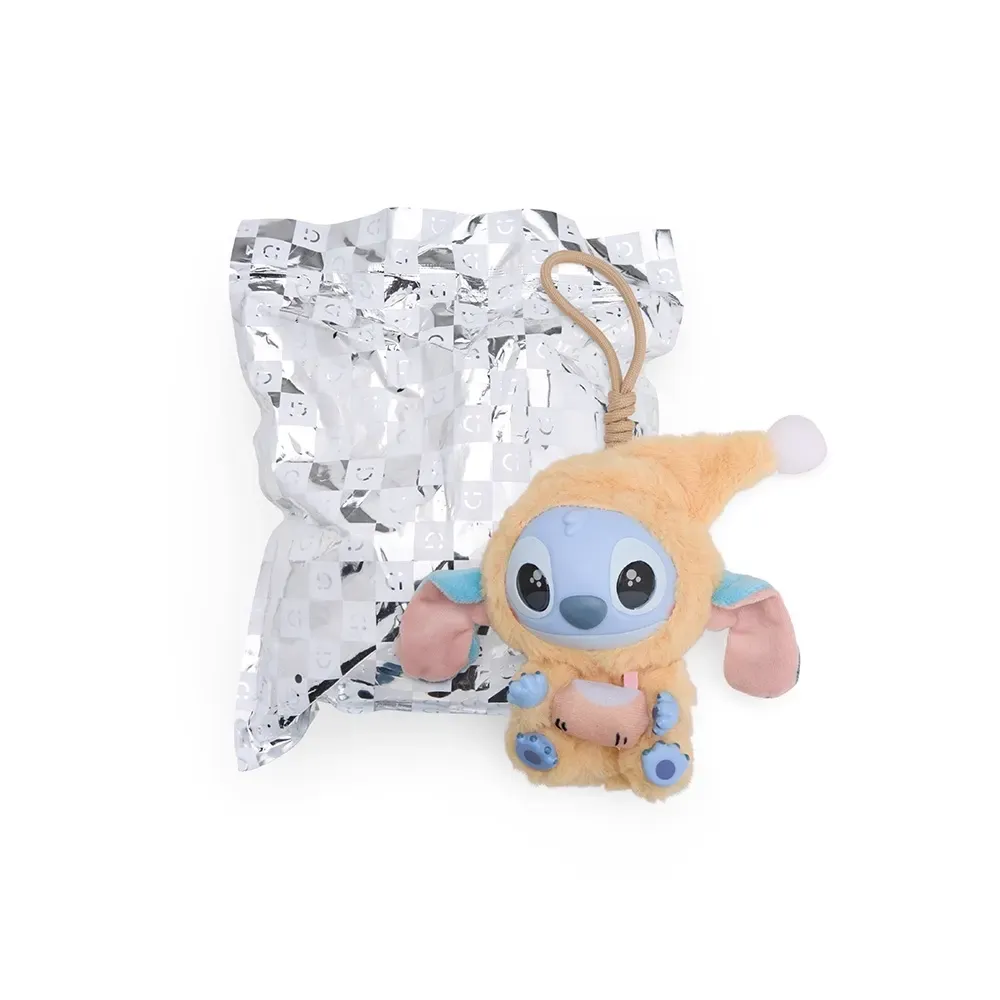 Chaveiro personalizado de pelúcia com design de desenho animado, argola tipo mosquetão