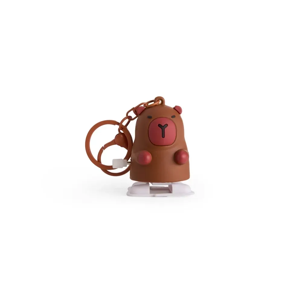 Chaveiro personalizado de plástico em formato de capivara com pés articulados