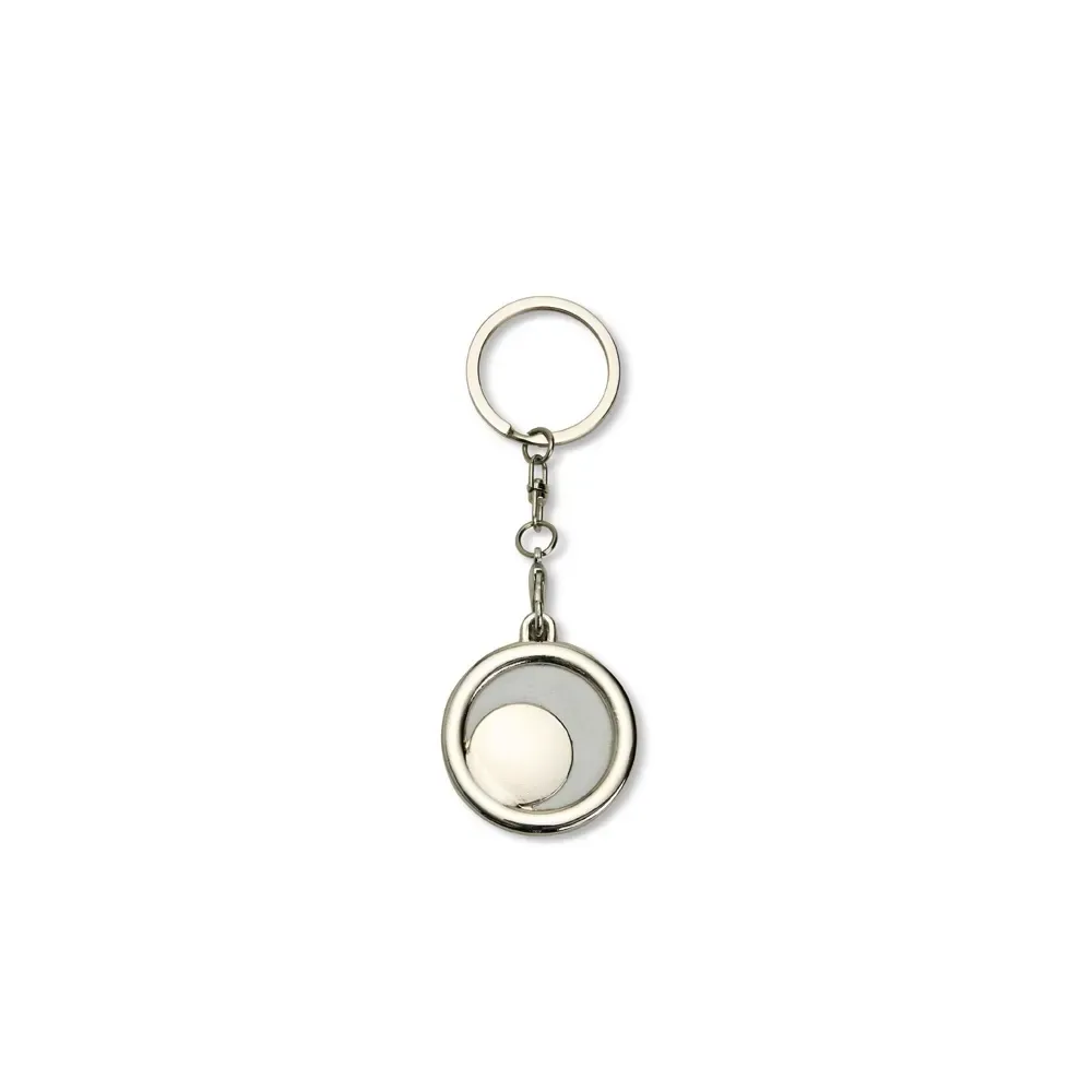 Chaveiro personalizado porta-foto em inox, formato circular