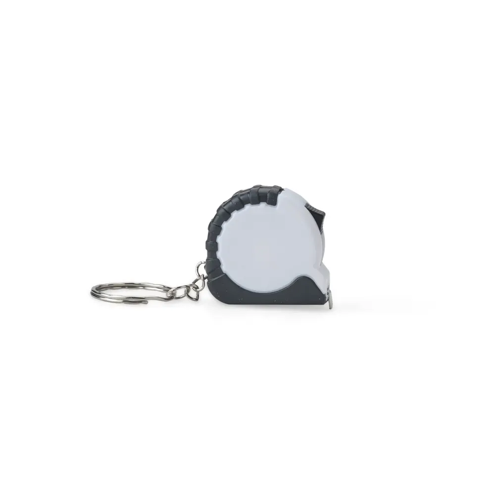 Chaveiro trena personalizada de 1 metro, modelo grande, cor branco