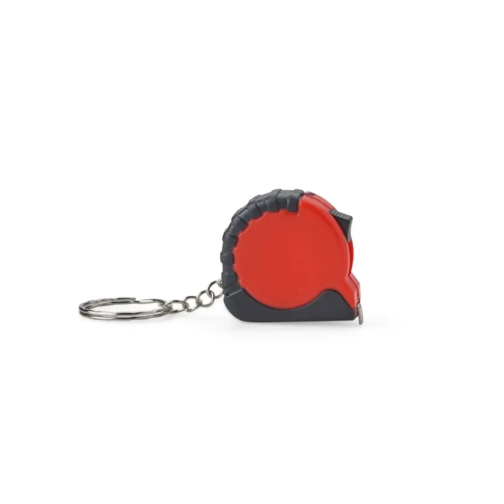 Chaveiro trena personalizada de 1 metro, modelo grande, cor vermelho