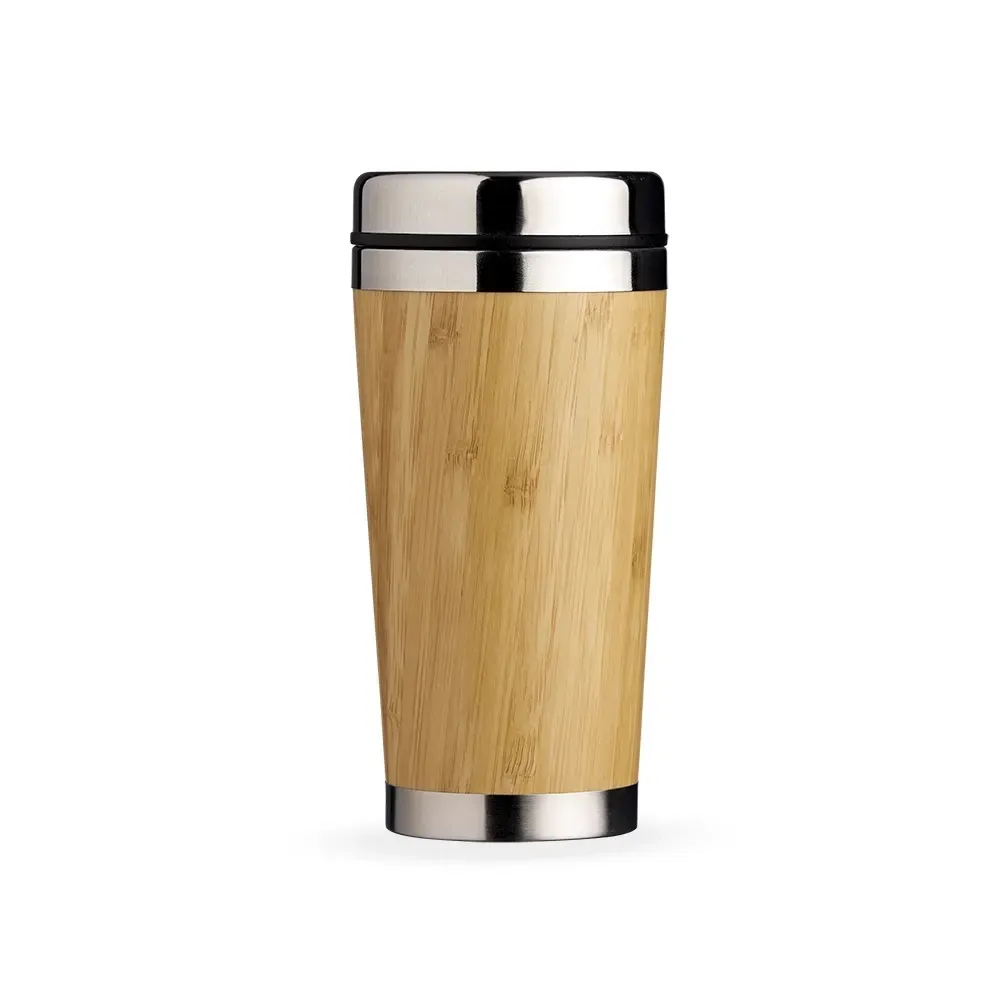 Copo de bambu personalizado 500ml, cor natural