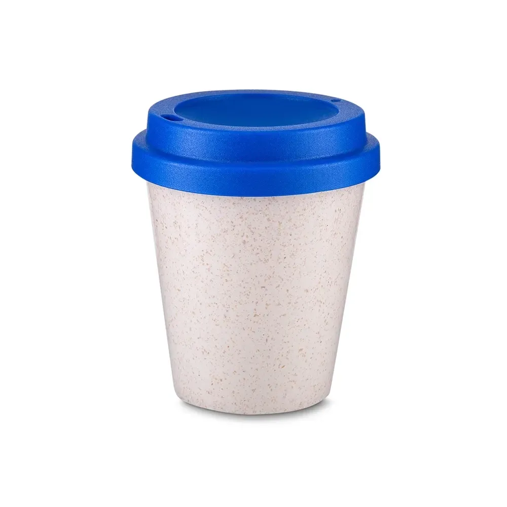 Copo fibra de arroz personalizado 350ml, azul