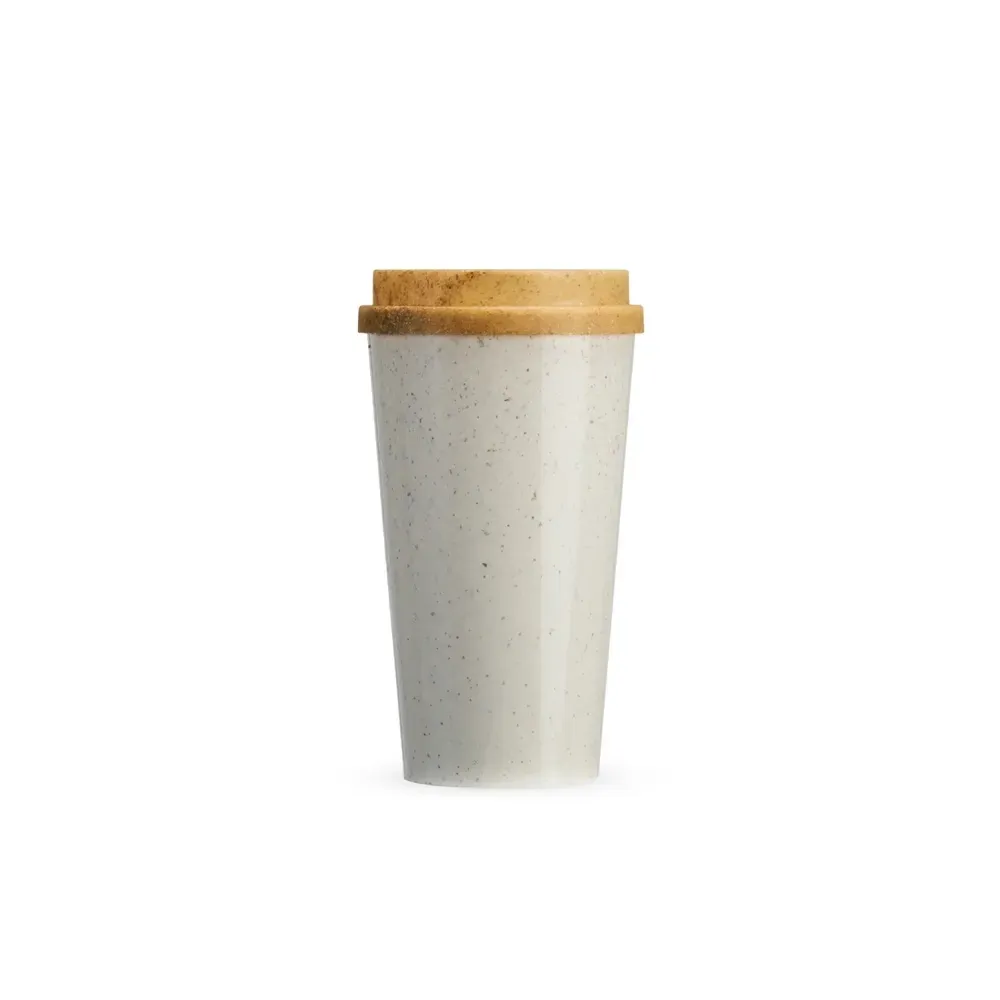 Copo fibra de arroz personalizado 550ml, cor bege