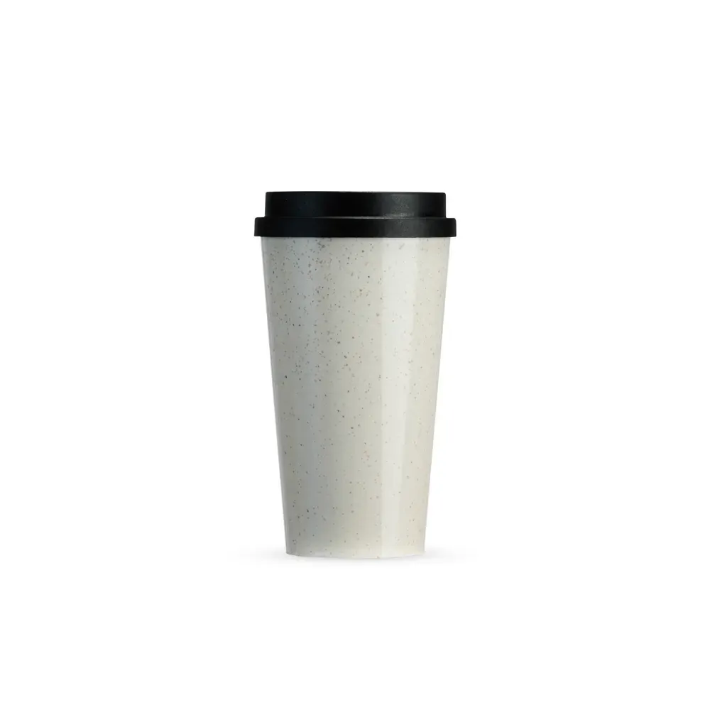 Copo fibra de arroz personalizado 550ml, cor preta
