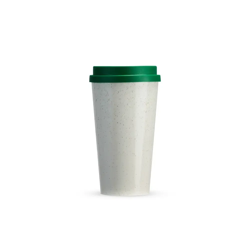 Copo fibra de arroz personalizado 550ml, cor verde