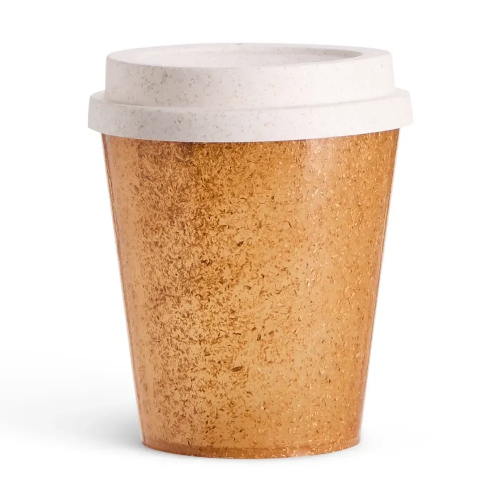 Copo fibra de coco personalizado 350ml, cor natural (fibra)