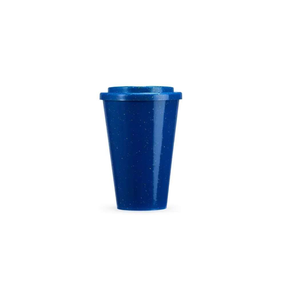 Copo fibra de madeira personalizado 450ml, cor azul