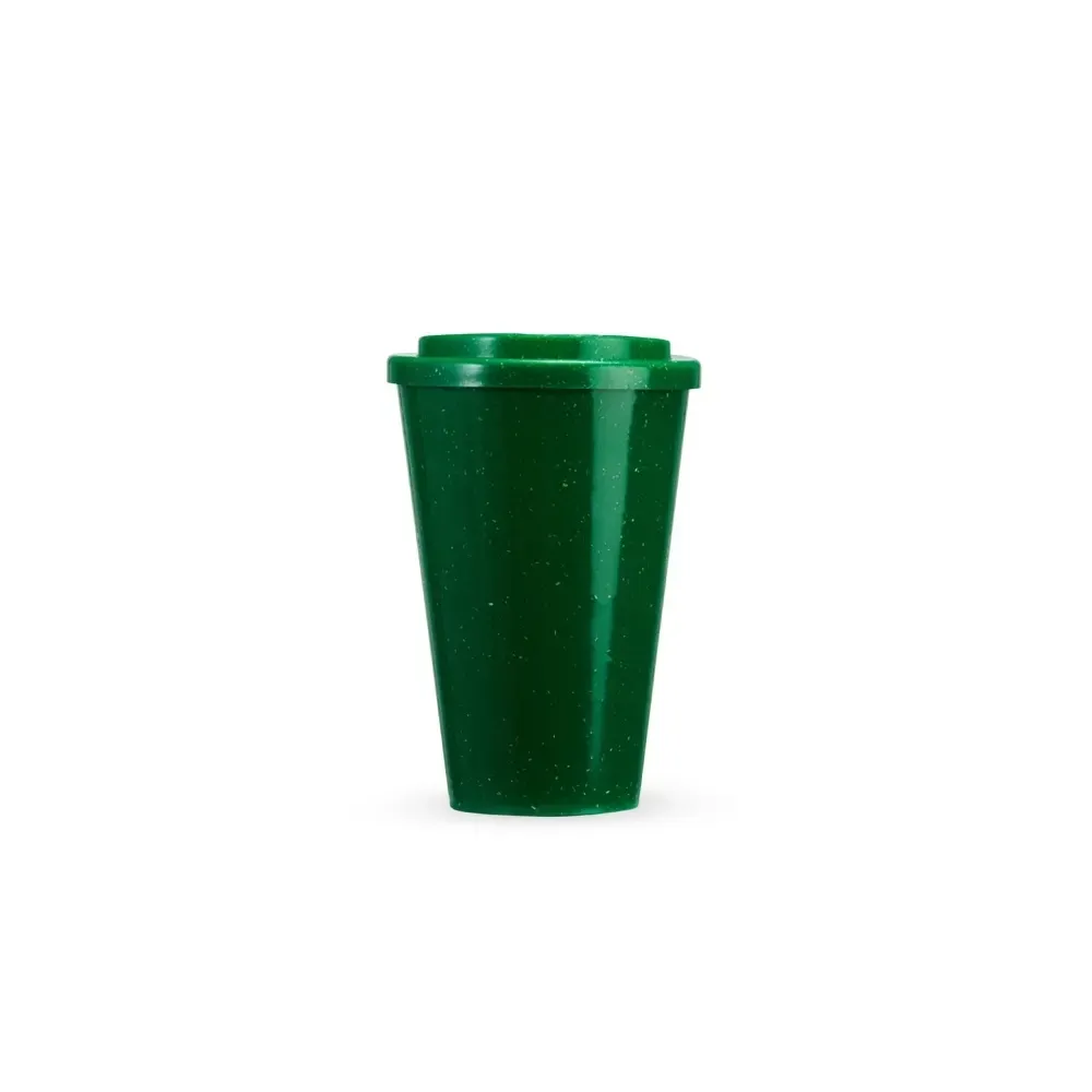 Copo fibra de madeira personalizado 450ml, cor verde