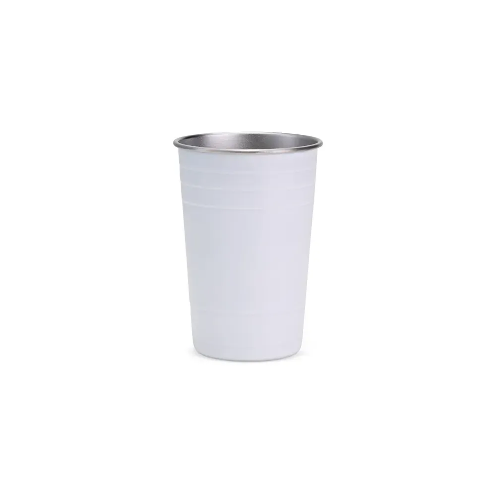 Copo inox personalizado 480ml, cor branca