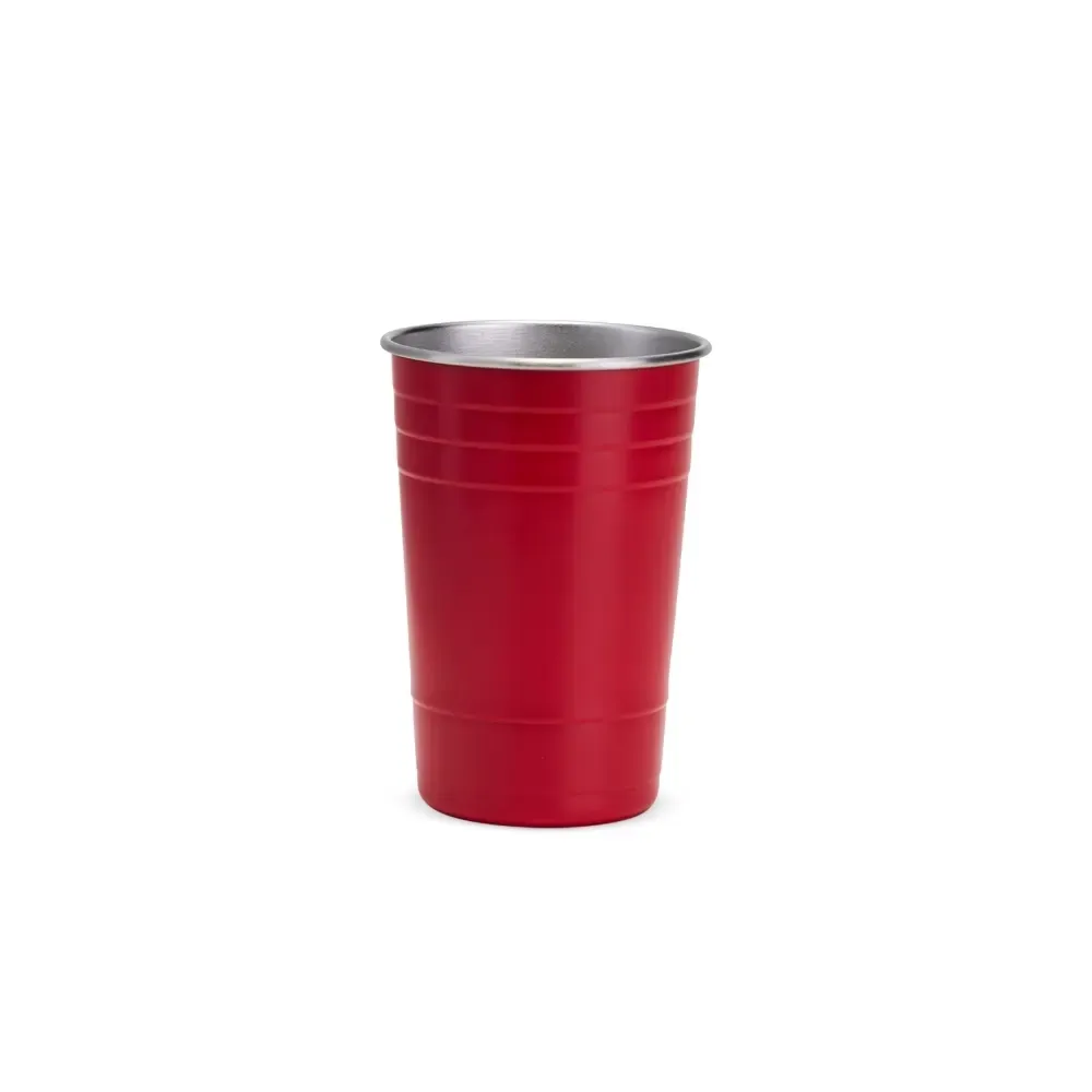 Copo inox personalizado 480ml, cor vermelha