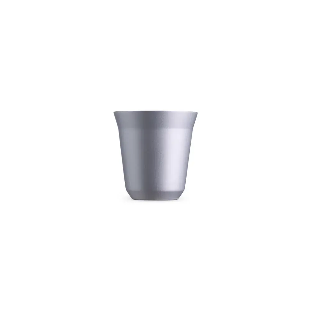 Copo inox parede dupla 150ml prata personalizado