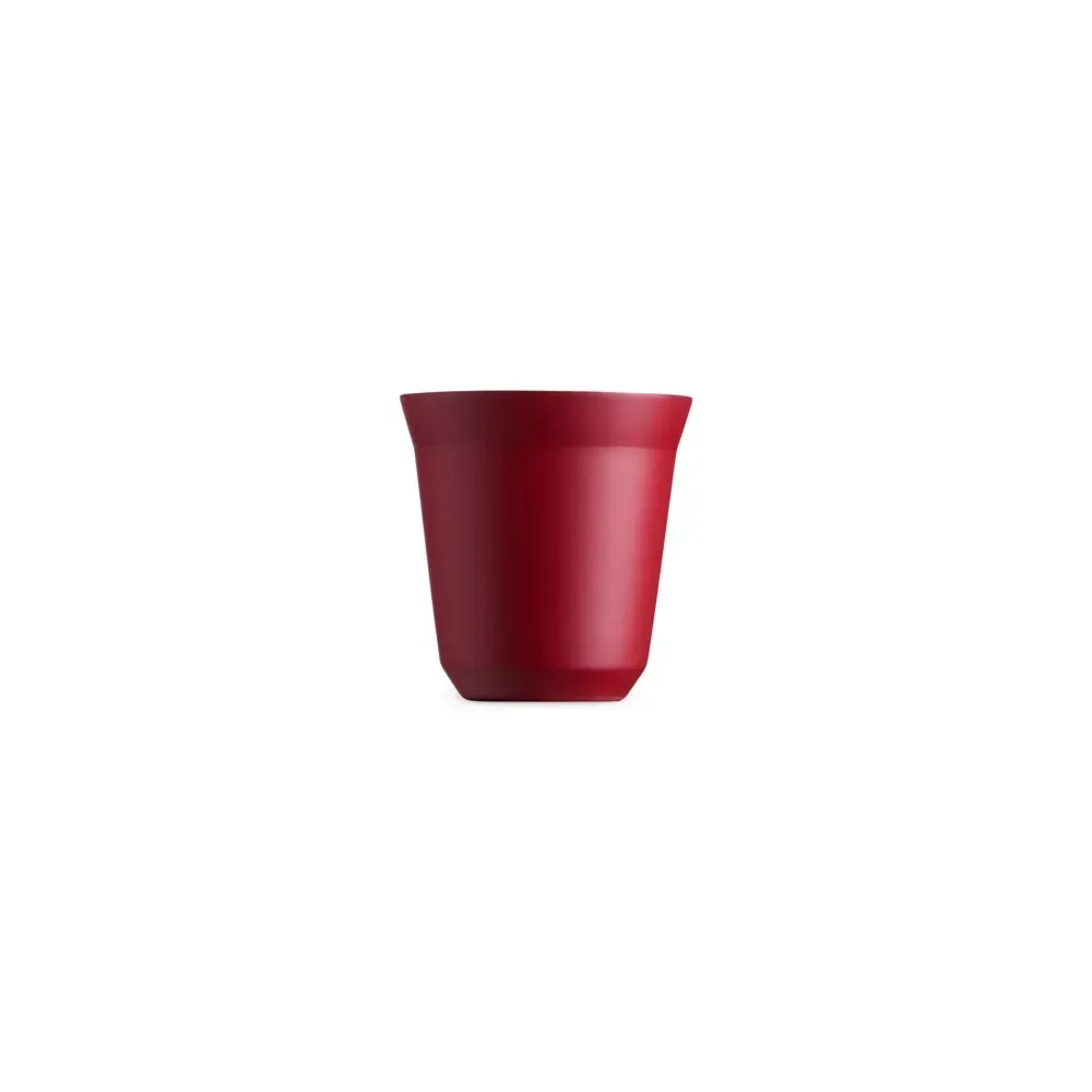 Copo inox parede dupla 150ml vermelho personalizado