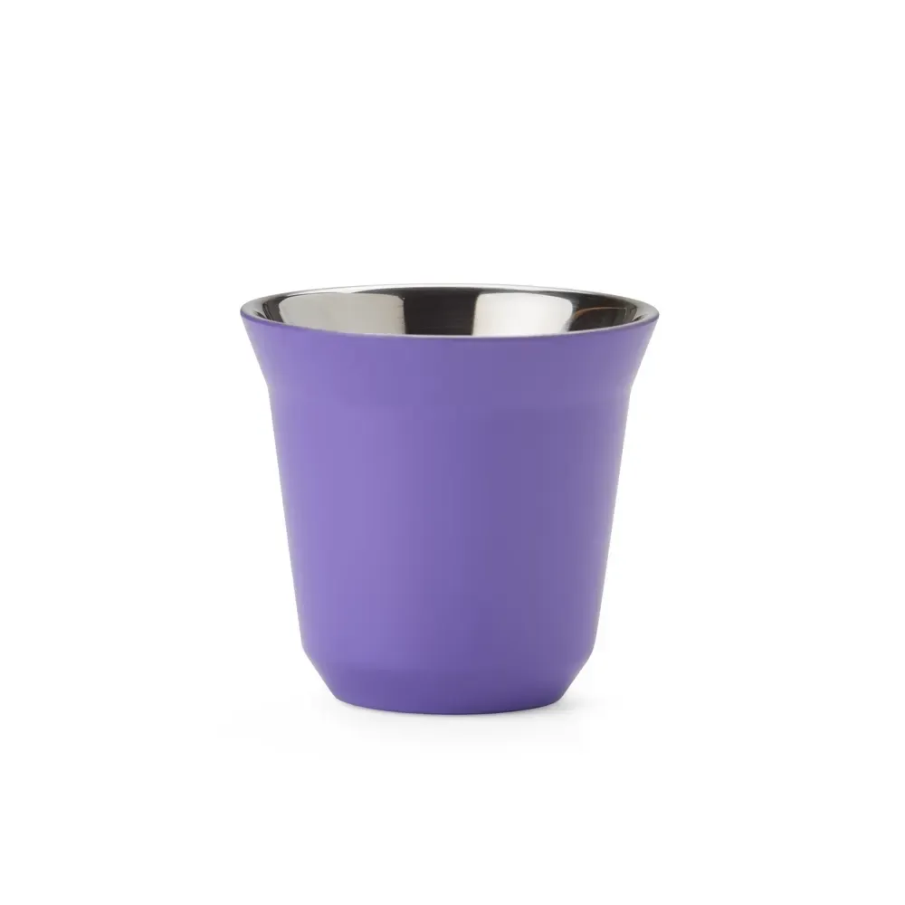 Copo inox parede dupla 80ml roxo personalizado