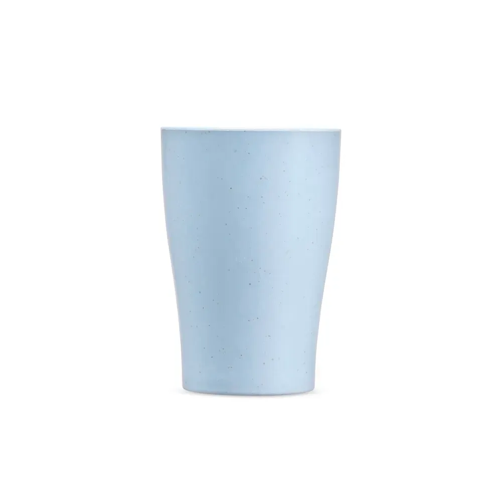 Copo palha de trigo personalizado 310ml, cor azul pastel