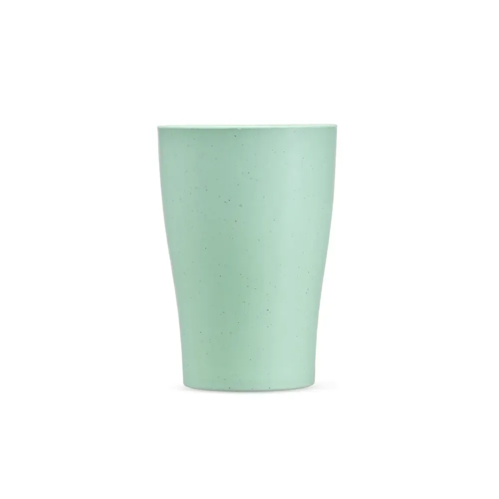Copo palha de trigo personalizado 310ml, cor verde pastel