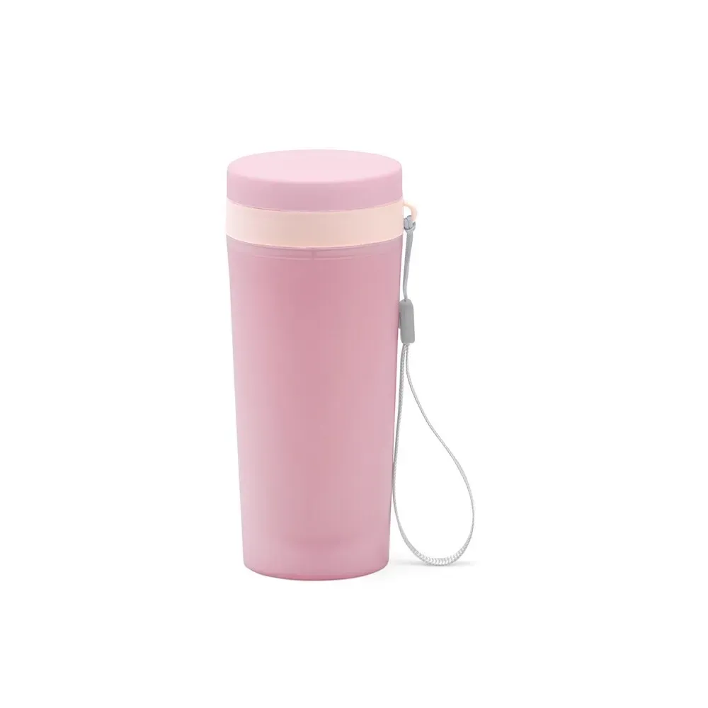 Copo plástico personalizado 300ml com alça, rosa