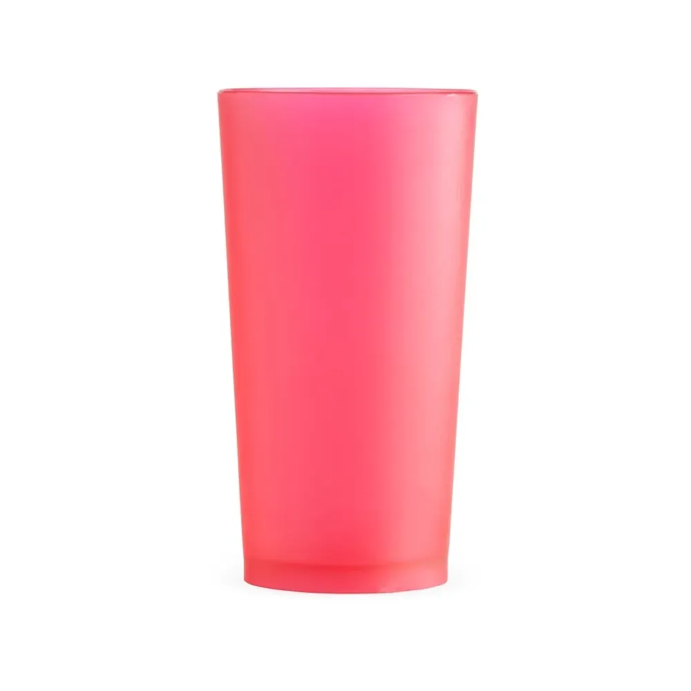 Copo plástico personalizado 420ml fosco, vermelho