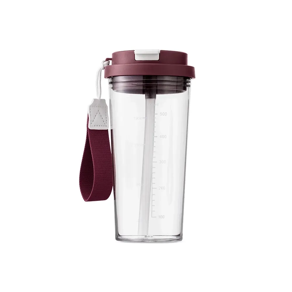 Copo plástico personalizado 600ml com alça, vinho