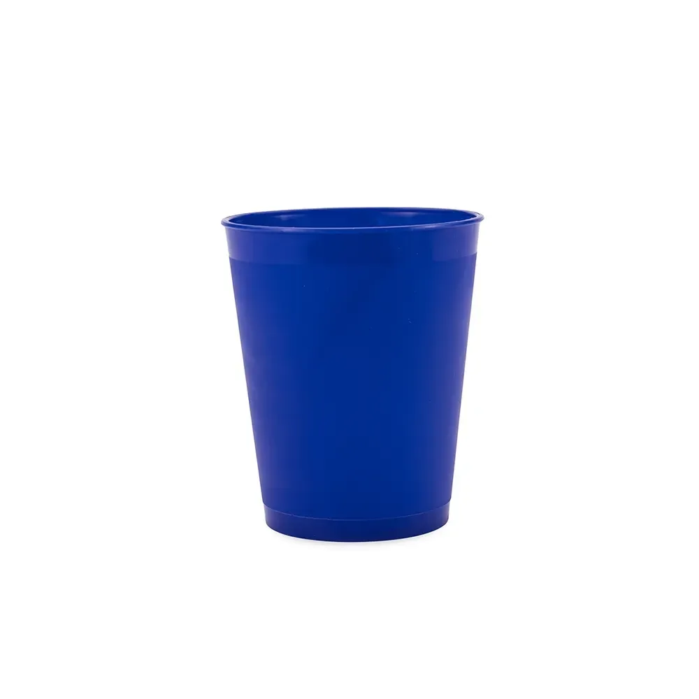 Copo plástico PP personalizado 450ml, cor azul
