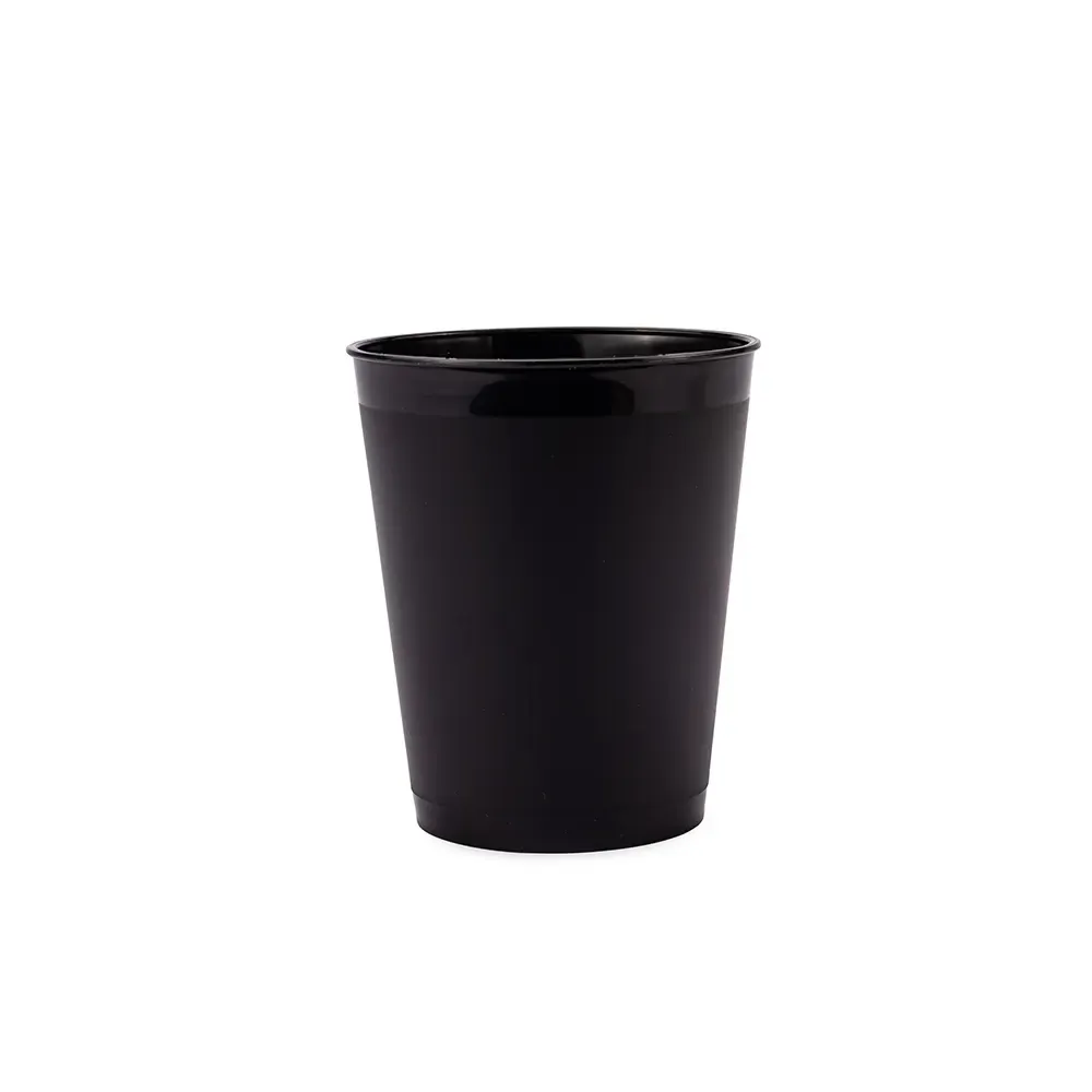 Copo plástico PP personalizado 450ml, cor preta