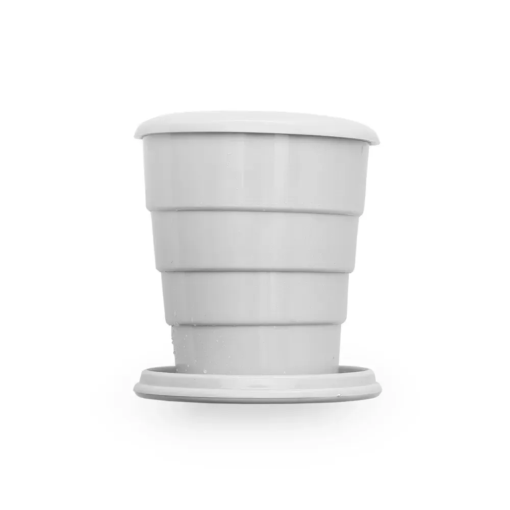 Copo retrátil personalizado 130ml, branco