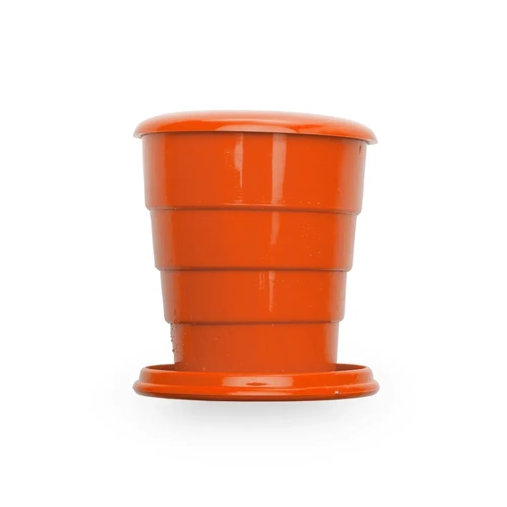 Copo retrátil personalizado 130ml, laranja