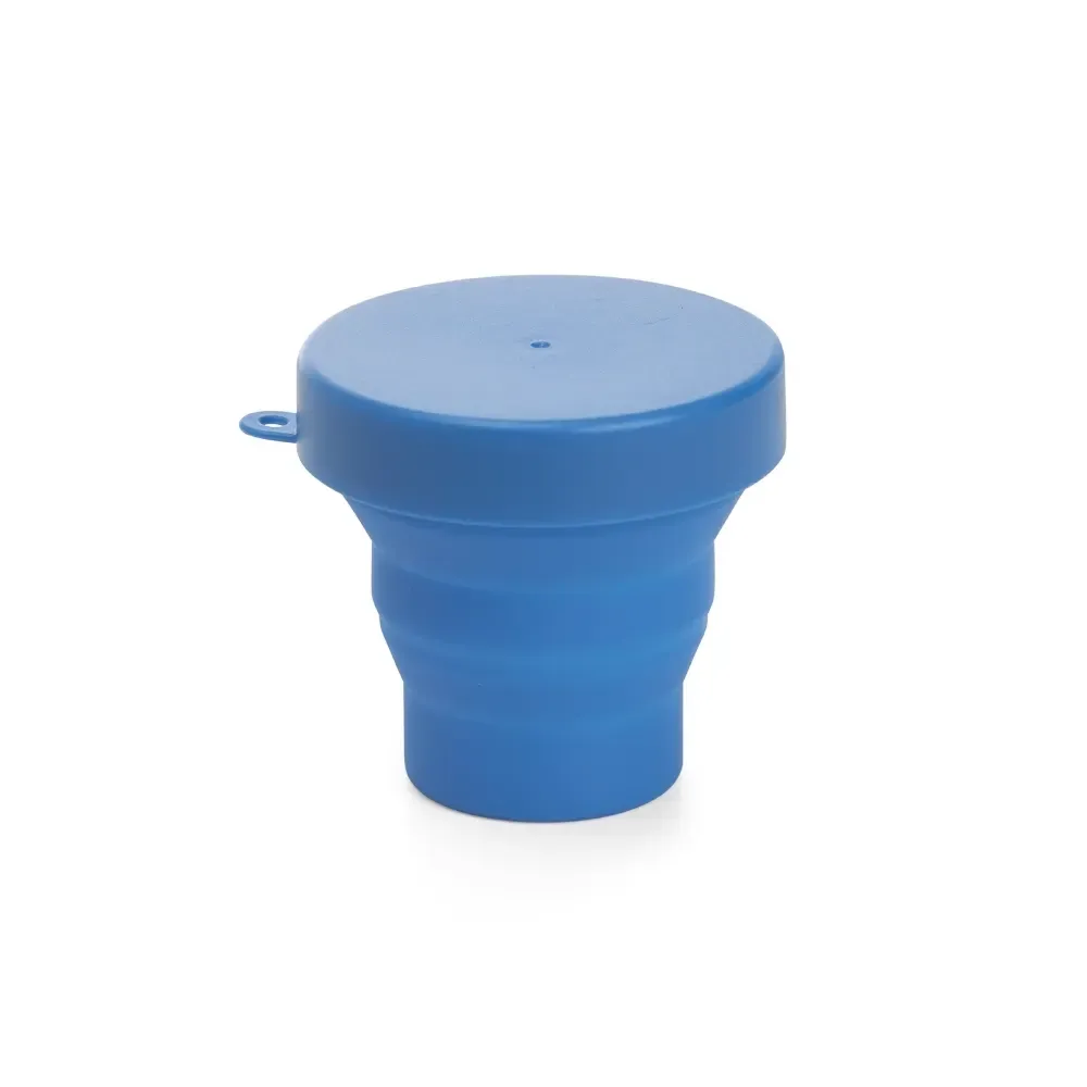 Copo retrátil de silicone personalizado 150ml, cor azul claro