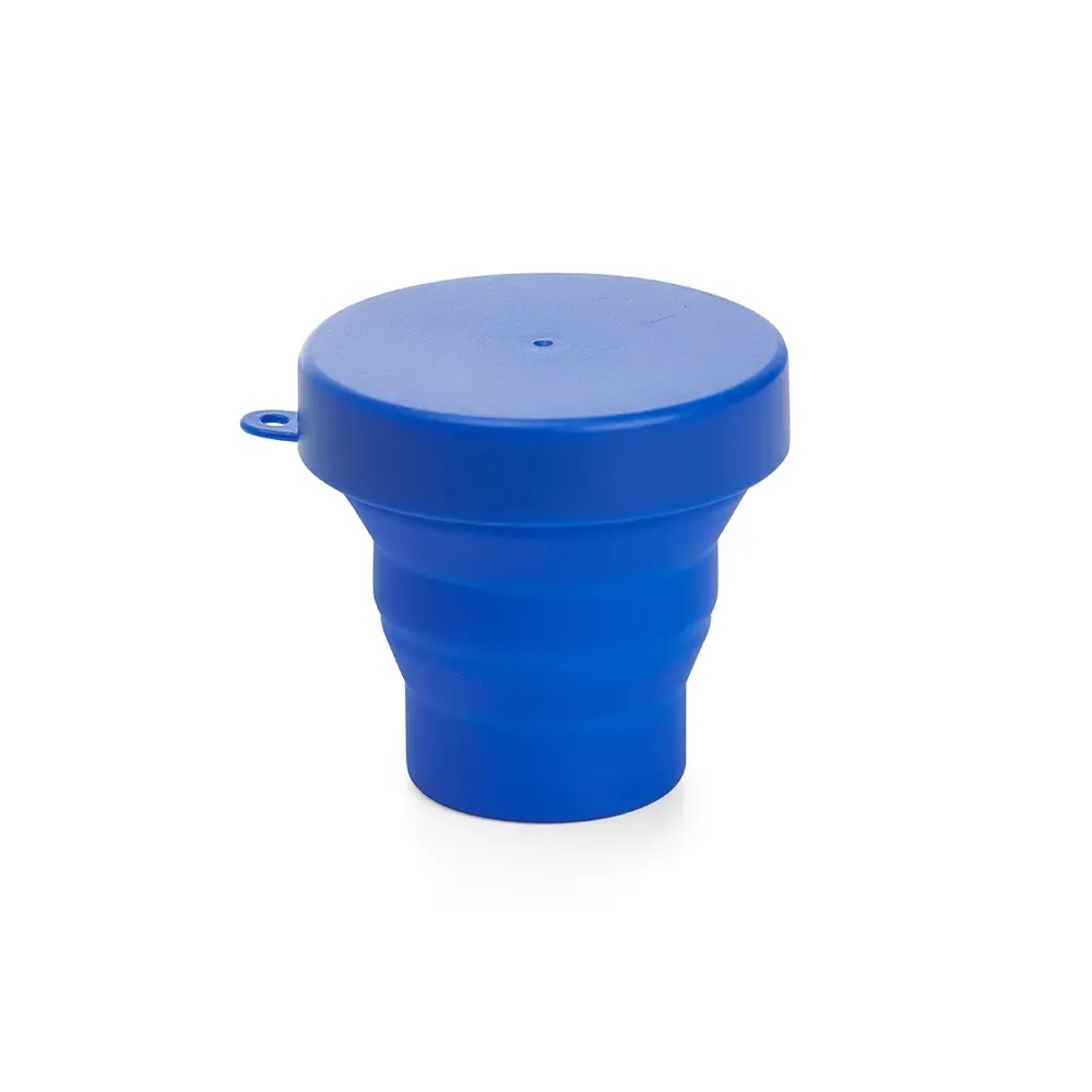 Copo retrátil de silicone personalizado 150ml, cor azul