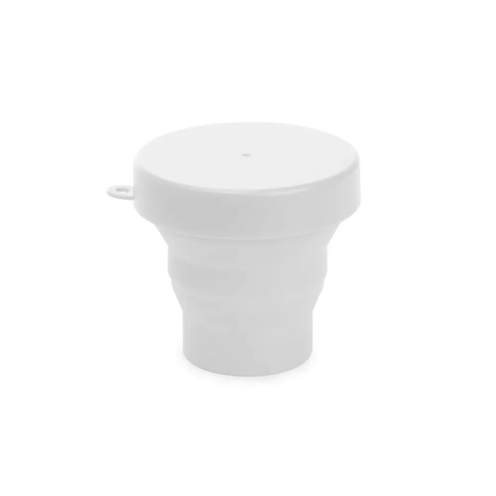 Copo retrátil de silicone personalizado 150ml, cor branca
