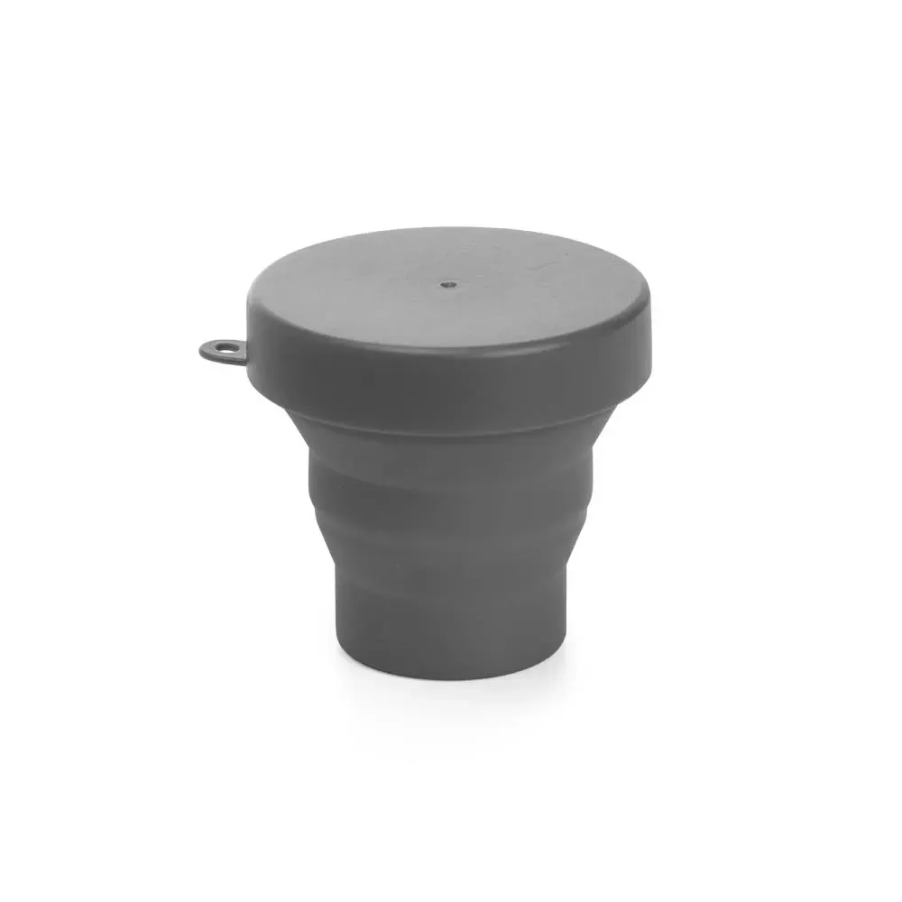 Copo retrátil de silicone personalizado 150ml, cor cinza