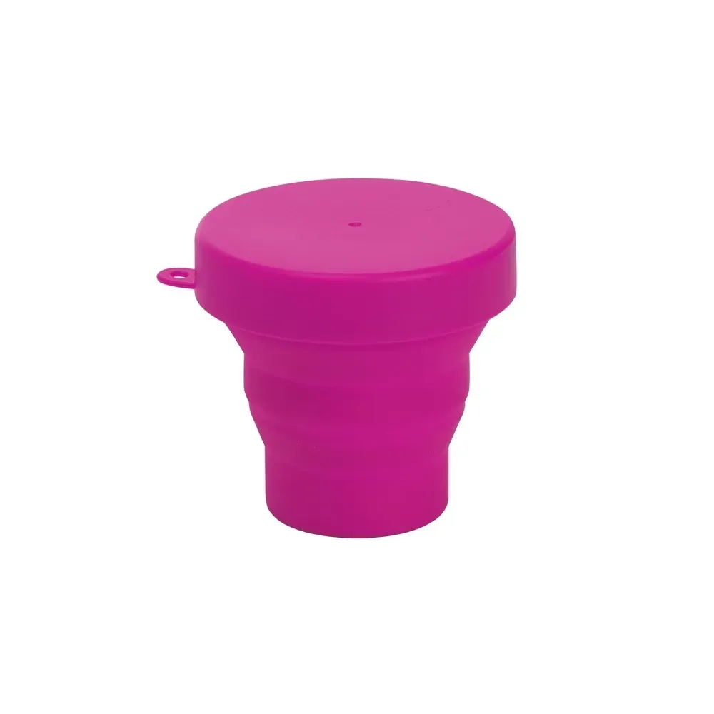 Copo retrátil de silicone personalizado 150ml, cor pink