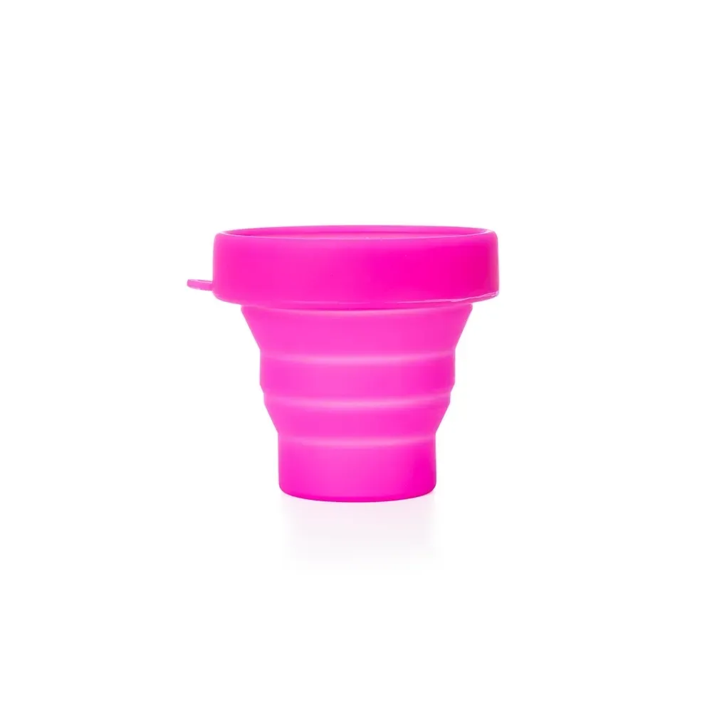 Copo retrátil de silicone personalizado 150ml, cor rosa escuro