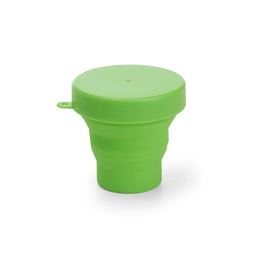 Copo retrátil de silicone personalizado 150ml, cor verde