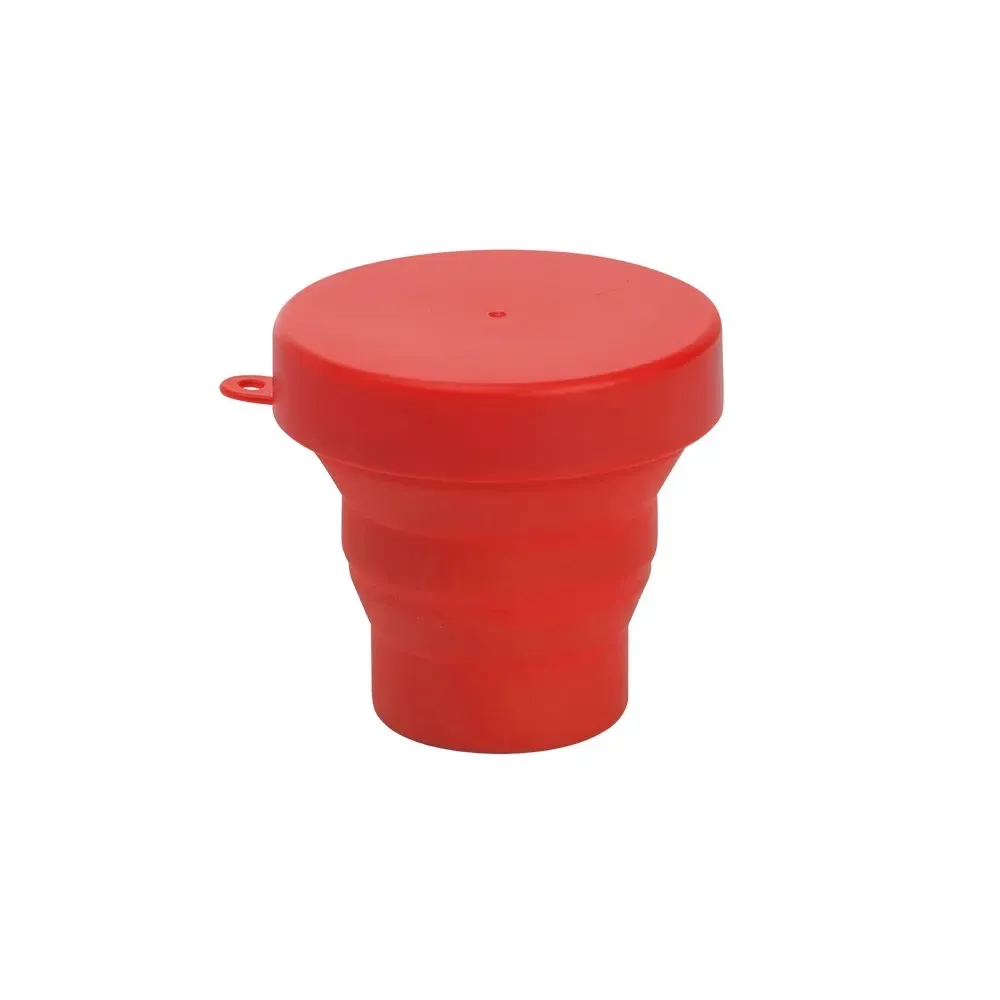 Copo retrátil de silicone personalizado 150ml, cor vermelha