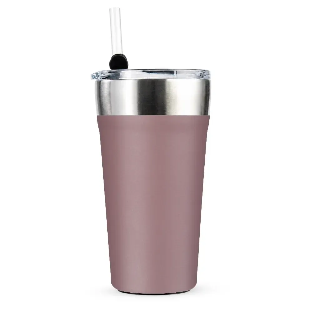 Copo térmico com canudo 550ml bronze