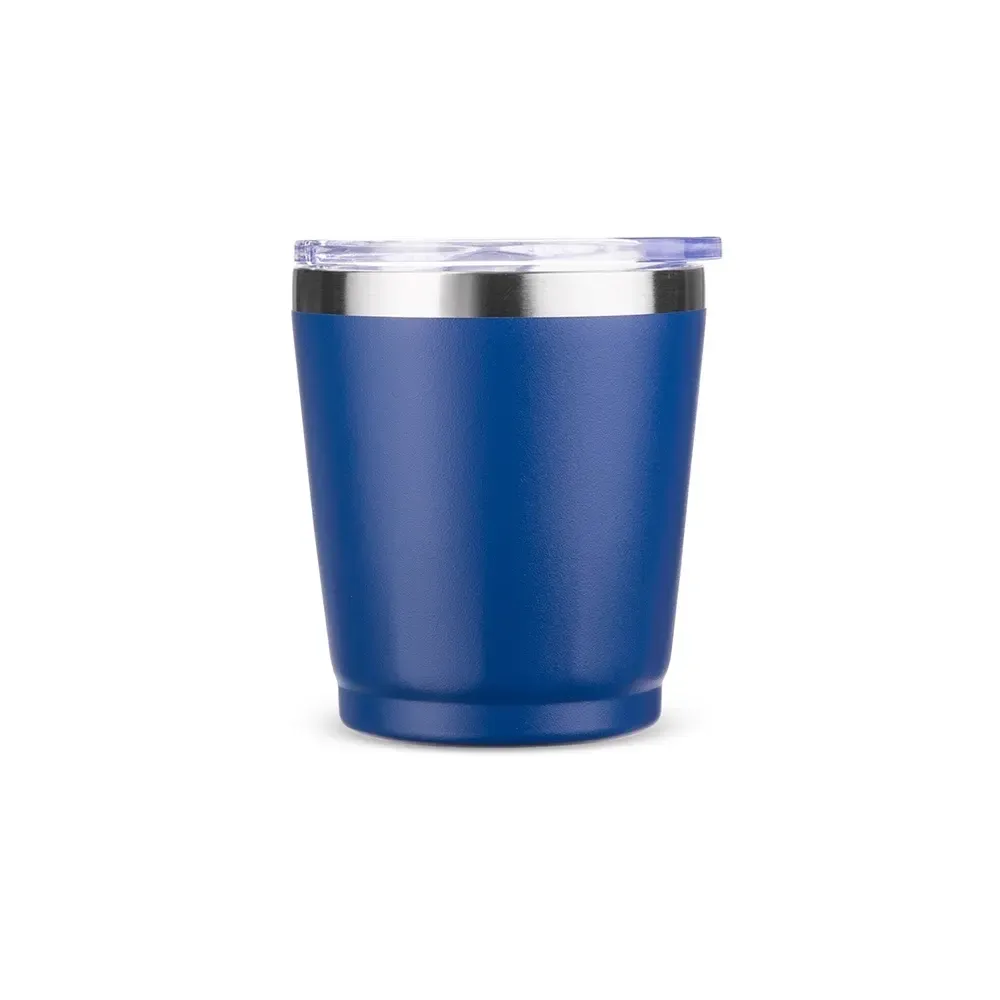 Copo térmico inox 200ml azul personalizado