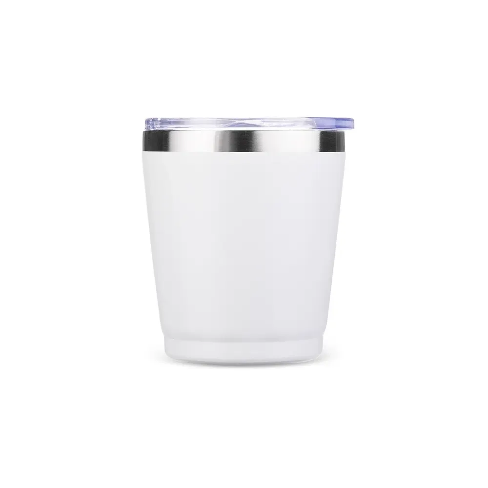 Copo térmico inox 200ml branco personalizado